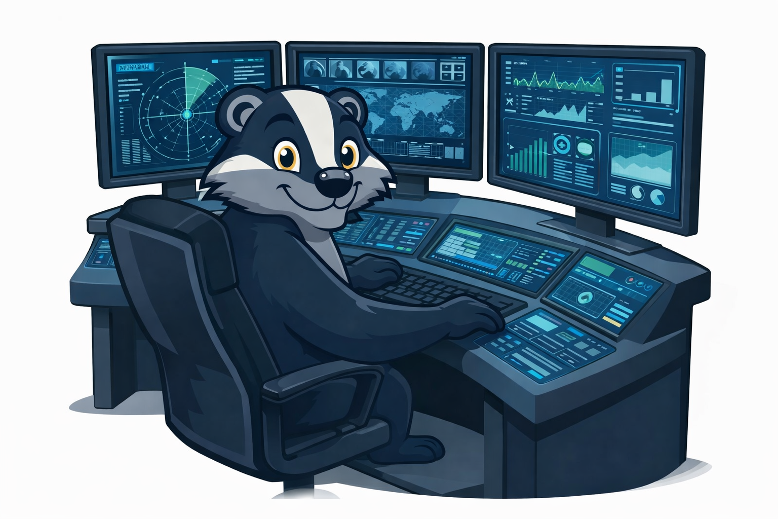 Kyvik at the control center